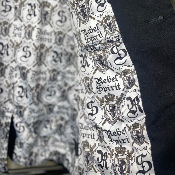Rebel Spirit - A Royal Way of Life | Black Designer Suit Jacket - Picture 6 of 10